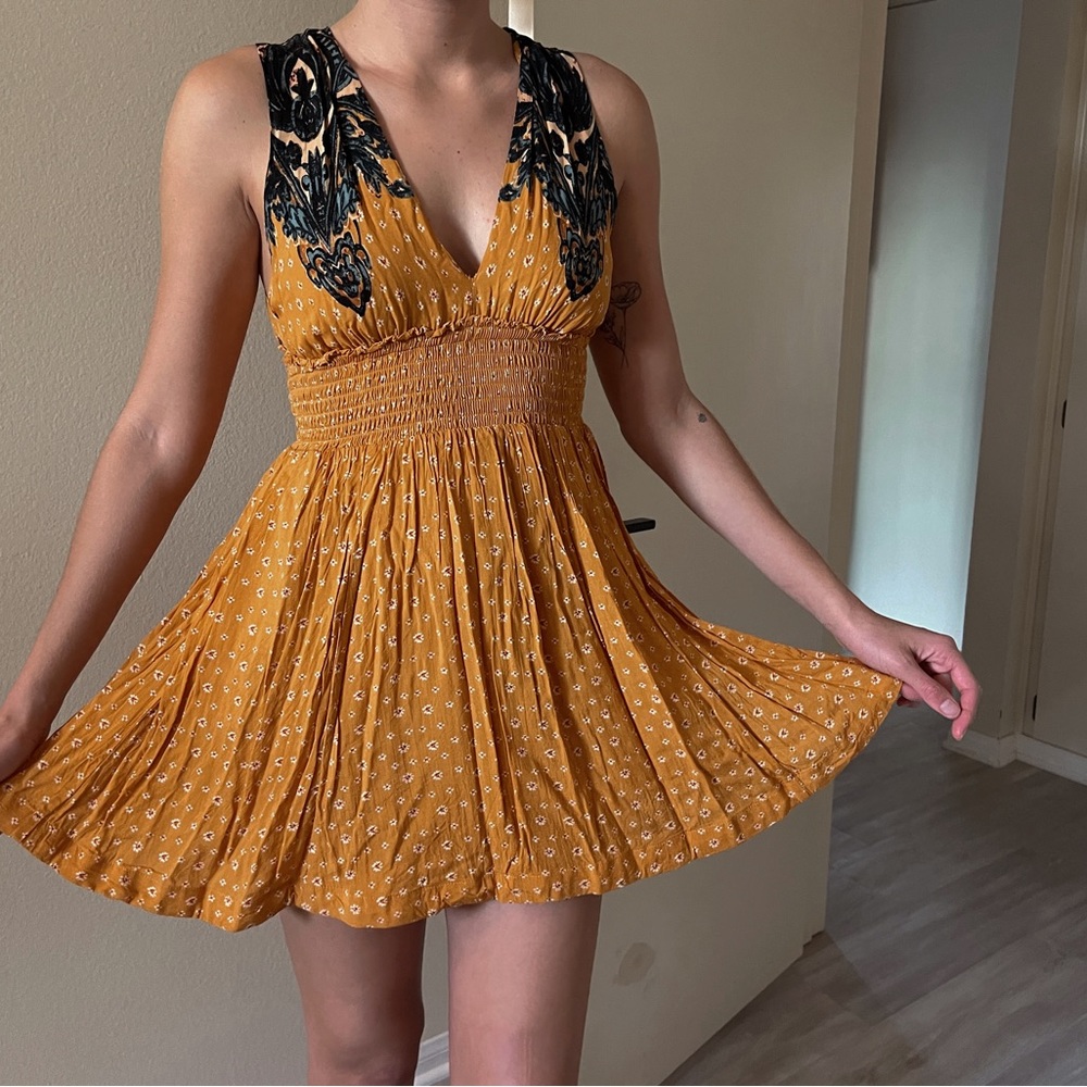 Free People Vacation Back Cutout Dress